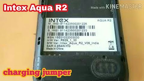 Intex Aqua R2 Charging Ways Jumper Solution