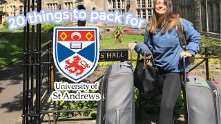 20 things to PACK for the university of st andrews | what I wish I knew to bring!!