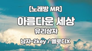 [DJ노래방/멜로디X] 유리상자 - 아름다운 세상 MR (D-Eb 남자-2key) / 하다지MR
