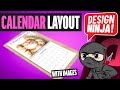 Build a complete calendar layout with images in InDesign