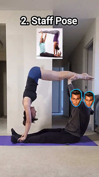 Couples Yoga Challenge! 🧘‍♀️😆😁 #coupleyoga #yogachallenge #yogacouple #yoga #yogagirl #yogapose