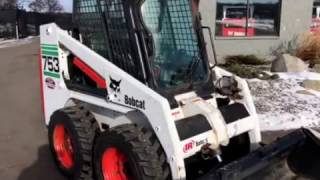 SOLD! WI WORK ASSISTANT! Bobcat 753G skid loader. Diesel. Cab with heat. Low Hours. Clean!