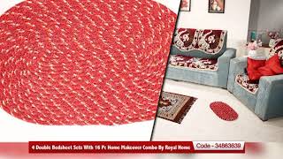 4 Double Bedsheet Sets With 16 Pc Home Makeover Combo By Royal Home