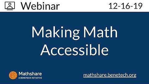 Making Math Accessible with Mathshare