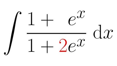Integral of (1+e^x)/(1+2e^x) dx