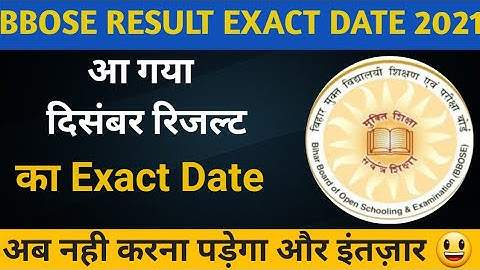 bbose december exam result 2021 | bbose result 2021 - Big Update | bbose result 2021 | bbose exam