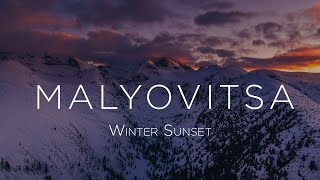 Malyovitsa 🇧🇬 BULGARIA 🇧🇬 Amazing Winter Mountain Sunset 🔥😍🇧🇬 5K Drone Aerial DJI Inspire 2
