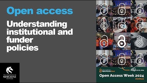 Open Access Week 2024: Institutional and funder policies