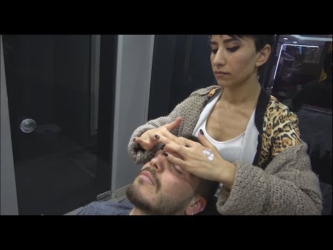 ASMR Turkish Woman Barber Face, Head and Body Massage