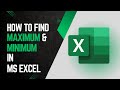 How to Find Minimum and Maximum in Excel – Quick Tutorial || Virtual Comrade