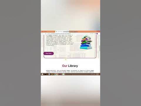 Library website design | website design for books | html css short ...
