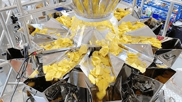 Samfull Nachos tortilla chips vffs vertical form fill seal multihead weigher packing machine