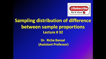 Sampling Distribution of Difference Between Two Population Proportions