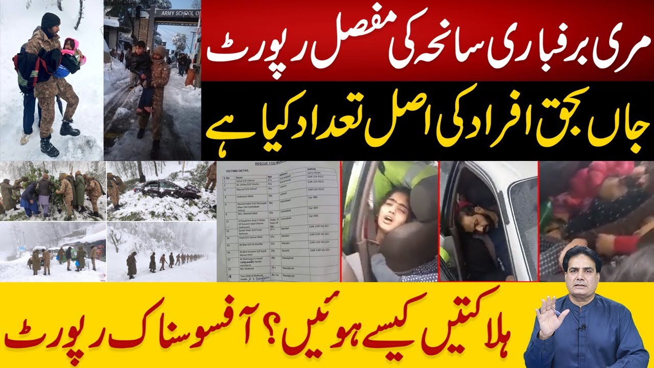 Detailed Report of Murree Snowfall Tragedy | What is the Actual death Toll?
