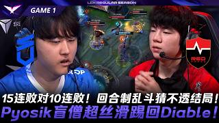DNS vs NS 15連敗對10連敗！回合制亂鬥猜不透結局！Pyosik盲僧超絲滑踢回Diable！Game 1 | 2026 LCK常規賽第二輪