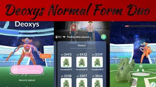 NORMAL DEOXYS DUO RAID| USING LEVEL 30-35 TYRANITAR| POKÉMON GO