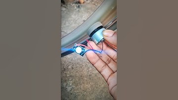 Free Energy Dynamo using DC Motor | How To Make Cycle Disc Brake LED Light Using DC Motor | #short