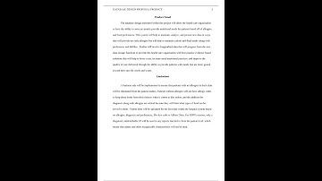 HIM650 Health Care Data Management Week 1 Assignment Database Design Project Proposal Complete Solut