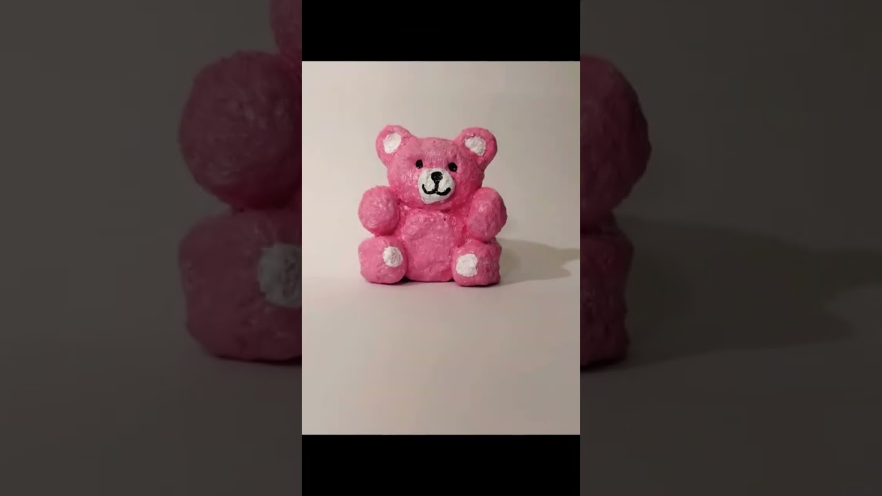 paper mache art | paper bear | teddybear 