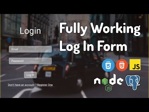 How to make working login form | Fullstack development | Fully working login form in html, css, js