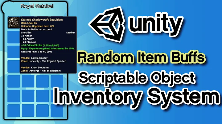 Unity3D - Item Buffs/Stats |  Scriptable Object Inventory System | Part 3