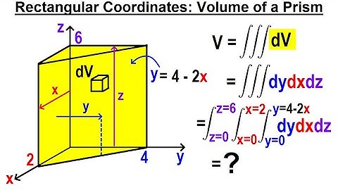 Calculus 3: Ch 13.1 Triple Integrals (9 of TBD) Volume of a Prism
