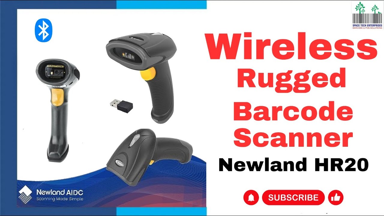 Barcode Scanner Newland HR20 Wireless Bluetooth How To Use 1D & 2D ...