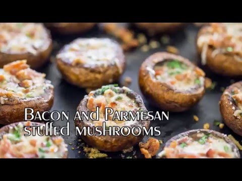 bacon and parmesan stuffed mushrooms