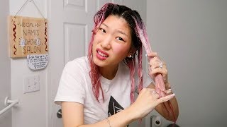 i tried diy vitamin c shampoo to fade my hair color + Winnipeg Trip!