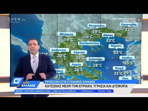 Καιρός 25/06/2021: Καύσωνας μέχρι την Κυριακή, υγρασία και δυσφορία | Ώρα Ελλάδος 25/6/2021| OPEN TV