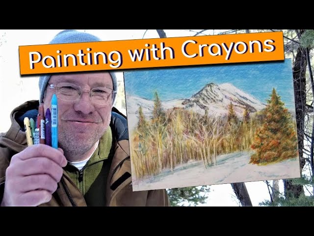 Different ways of using water soluble CRAYONS - tutorial by Sharon Ziv 