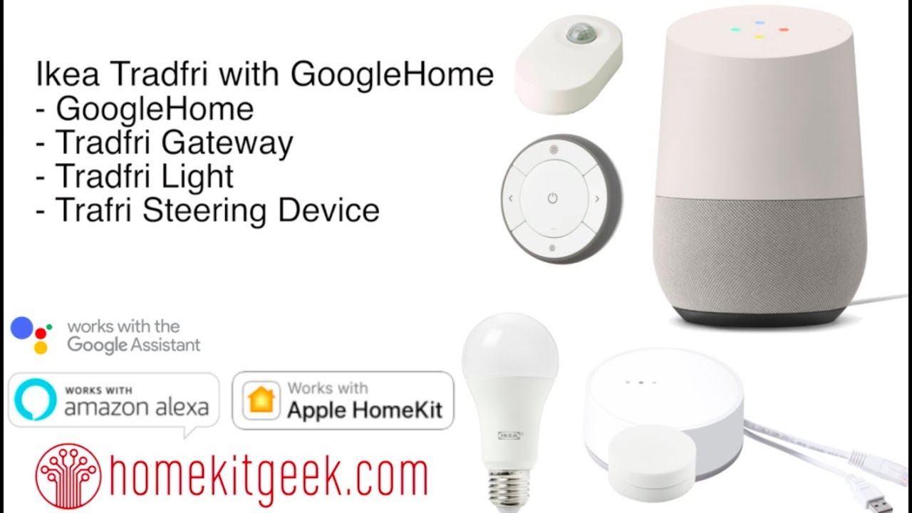 Ikea Tradfri with GoogleHome - YouTube