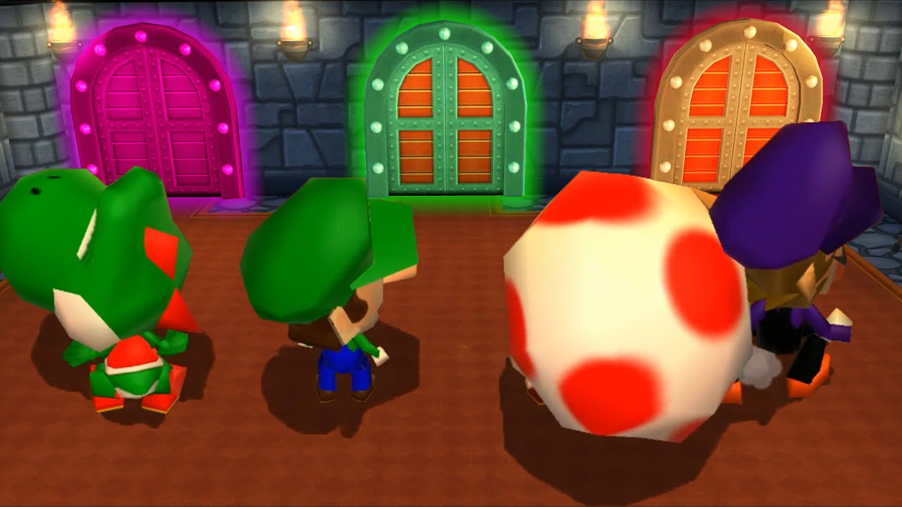 【マリオパーティ9】ミニゲームヨッシーvsキノピオvsワルイージvsルイージ(COM最強 たつじん)