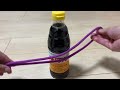 ボトル状の物を持ちやすくすることができるロープワーク