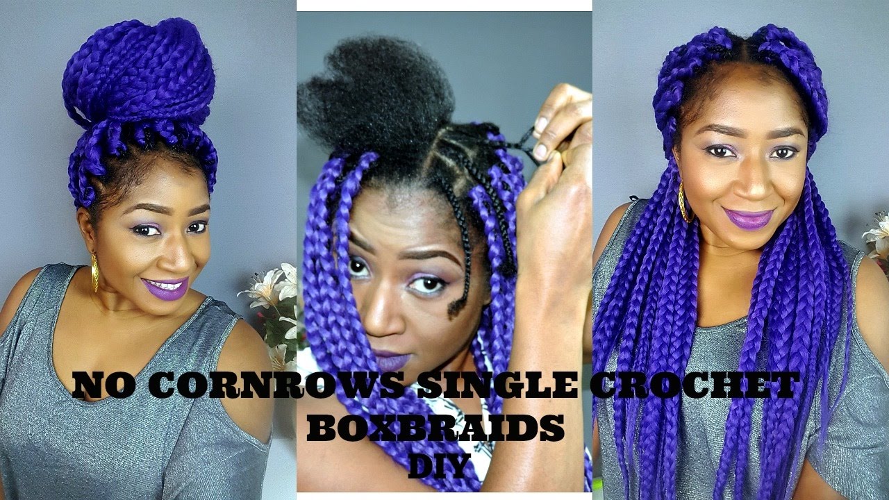 Individual crochet Box Braids, No conrows