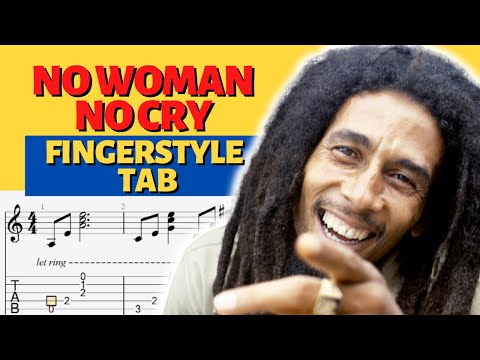 No Woman No Cry Fingerstyle Tab Bundle: Bob Marley- Full & Easy Versions (PDF + Guitar Pro)