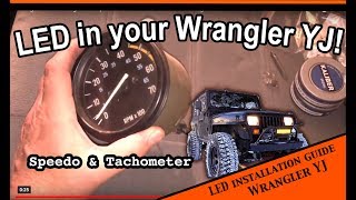 LED installation guide for Speedo and Tachometer - JEEP Wrangler YJ : Ep 24  - YouTube