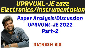 UPRVUNL- JE 2022 Paper Discussion Electronics & Communication/Instrumentation & Control  Ratnesh Sir