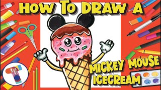 How to Draw a Mickey Mouse Ice cream