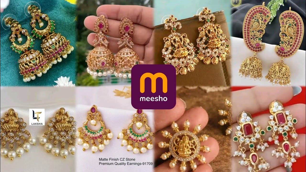 Meesho traditional earrings haul starting price ₹135 😍|  link🔗⬇️