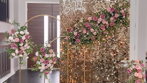 DIY- Shimmer Wall Backdrop Diy- Floral Shimmer Wall