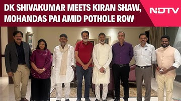 Bengaluru News | DK Shivakumar Meets Kiran Shaw, Mohandas Pai Amid Bengaluru Potholes Row