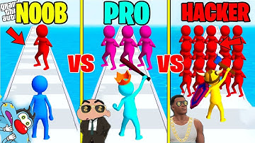 NOOV vs PRO vs HACKER in Join Clash with SHINCHAN CHOP & OGGY!