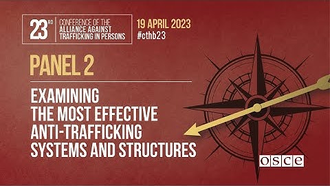 Panel 2: The anti-trafficking architecture – systems and structures