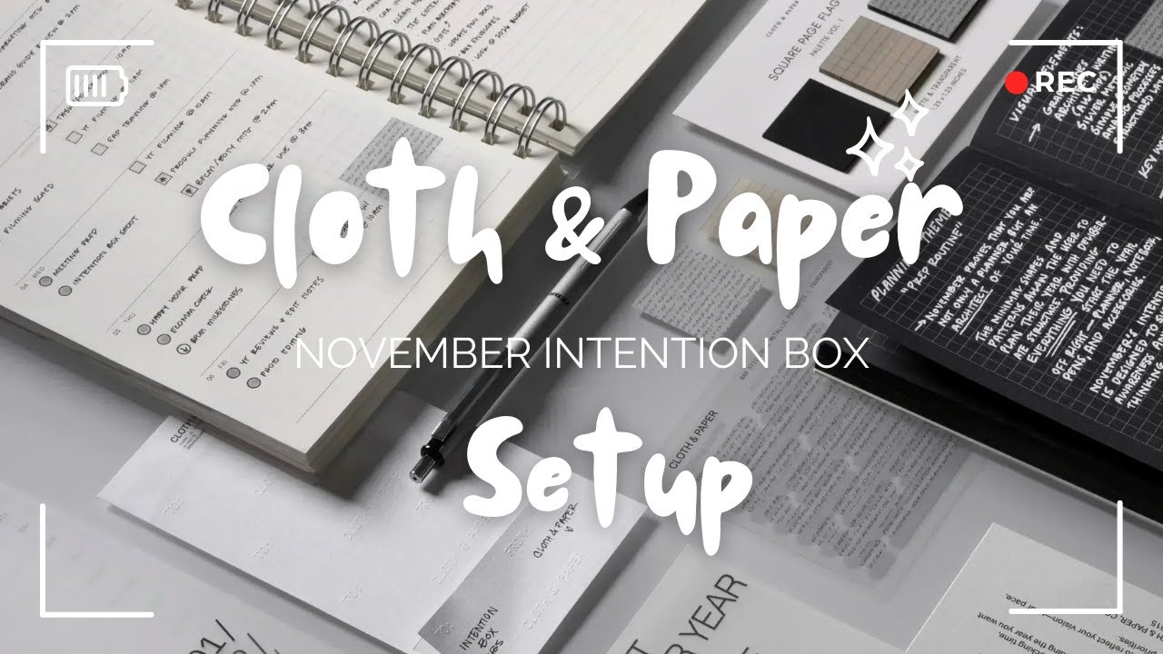 Ноябрьская коробка намерений из ткани и бумаги | Распаковка, оформление и мысли по планировщику н...