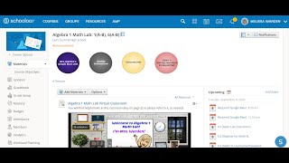 Algebra 1 Math Lab Schoology Navigation Video