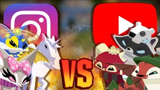 InstaJammers VS AjTubers || Animal Jam