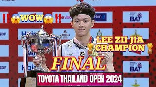 [FINAL]🇲🇾Lee Zii Jia RANGKUL KEJUARAAN PERTAMA👍😱‼️KEHEBATAN lZJ atasi LAWAN‼️#thailandopen2024