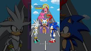 Sonic vs Silver! New Kiss Run Epic Funny Battle #sonic #sonicthehedgehog