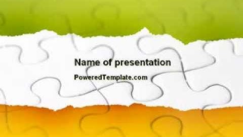 Puzzle Completed PowerPoint Template by PoweredTemplate.com